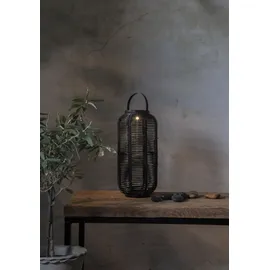 Star Trading LED Solar-Laterne Runda Metall/Kunststoff 15x30 cm 1-tlg schwarz