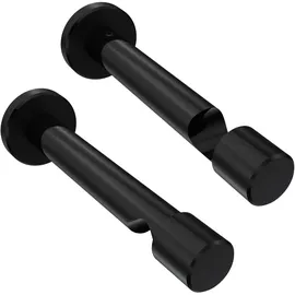 Interdeco GARDINENSTANGE Prestige Mavell 600 cm (geteilt in 3 x 200 cm), 1-läufig (ohne Ringe), 20 mm Ø Schwarz