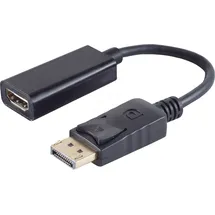 S-Conn DisplayPort-Adapter DP Stecker auf HDMI Buchse 15 cm Schwarz