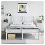 vidaXL Nachttische 2 Stk. Weiß 36x39x78 cm Stahl