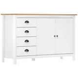 vidaXL Sideboard Hill 130 x 80 x 40 cm Weiß