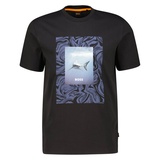 Boss T-Shirt 'Te_Tucan', - Schwarz,Weiß,Hellblau - L