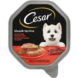 Cesar® Hunde-Nassfutter mit saftigem Rind & Leber 14x 150,0 g