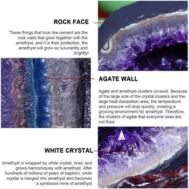 luxuskollektion Amethyst-Kristall-Cluster 2.2lbs Natürliches