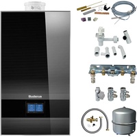 Buderus GB182i.2 Logaplus Gas-Brennwert Paket W42S schwarz mit Regelung BC400 - 25 kW - 7739621377