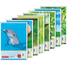 Brunnen Schulblock A5, Lineatur 2, 50 Blatt, sortiert