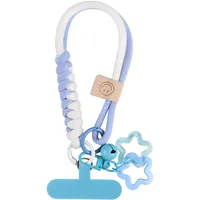 Votvloay Handykette Kurz Handyanhänger Universal zum Umhängen Handyband Kordel Kette, Kompatibel mit jedem Handy und Smartphone,Phone Lanyard + 1 Stück Pad (ohne Hülle) - Blau, Weiß