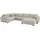 JOB Wohnlandschaft Cord 2-Sitzer Beige