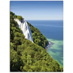 Artland Leinwandbild »Kreidefelsen Insel Rügen I«, Küste, (1 St.), auf Keilrahmen gespannt Artland Farbe Bild(er): blau
