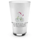 Mr. & Mrs. Panda Glas Einhorn Radfahrer - Transparent - Geschenk, Latte Macchiato, Einhörne, Premium Glas, Vielseitige Nutzung