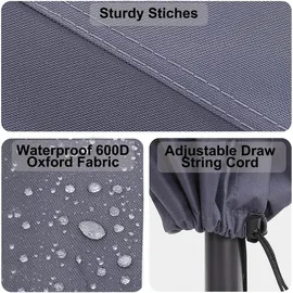 Siehe Bilder Sonnenschirm-Abdeckung 153 x 30 x 30 cm Grau