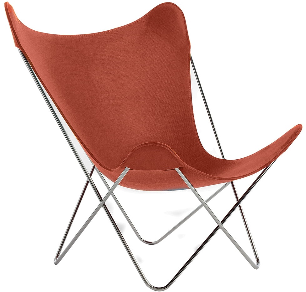 Knoll - Butterfly Chair, Chromgestell / brick