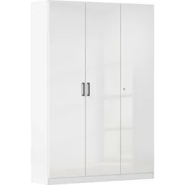 Rauch MINOSA Mehrzweckschrank 136 x 41 x 197 cm Alpinweiß/Hochglanz Weiß
