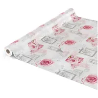ANRO Tischdecke Wachstuchtischdecke Wachstuch Wachstischdecke pflegeleicht abwaschbar Rosen Landhaus