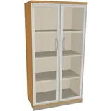 FM Helmets fm Aktenschrank Sidney, 4260267329184 buche, Acrylglas klar 3 Fachböden 80,0 x 44,2 x 151,7 cm