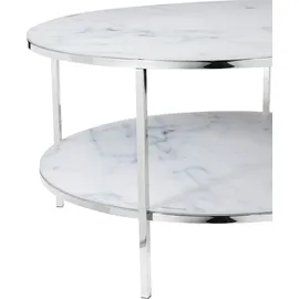 SalesFever Couchtisch Tischplatten in Marmoroptik weiß