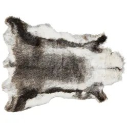 Kunstfell Rudolf in Grau ca. 90x110cm