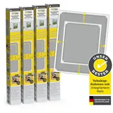 EasyMaxx Teleskop-Insektenschutzgitter 4er-Set 80 x 100 cm Weiß