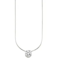 Bruno Banani Kette mit Anhänger Schmuck Geschenk Silber 925 Halsschmuck Schlangenkette Stein Silber