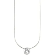 Bruno Banani Kette mit Anhänger Schmuck Geschenk Silber 925 Halsschmuck Schlangenkette Stein Silber