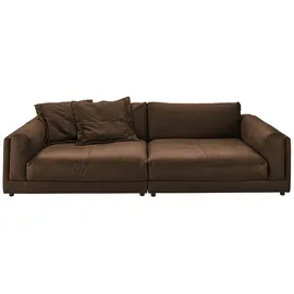KAWOLA Big Sofa RAINA Leder braun - Braun
