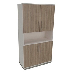 fm Regalschrank Oldenburg, 4260649684108 weiß, eiche natur  100,0 cm 44,2 cm