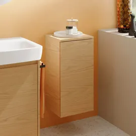 Geberit Renova Plan Seitenschrank, mit einer Tür, 33x65x29,7cm, Eiche natur / Melamin Holzstruktur