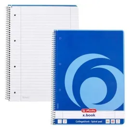 Herlitz Collegeblock x.book Lineatur 27 liniert DIN A4 Innen- und Außenrand, 1 Block