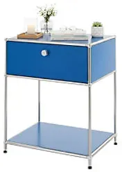 floordirekt Concept Epure Stahl Beistelltisch 500 x 400 x 650 mm Blau
