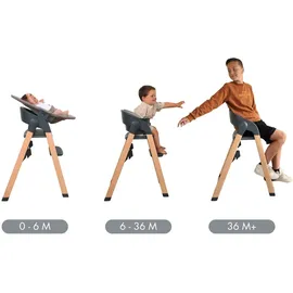 BOJUNGLE Hochstuhl bis 110 kg schwarz