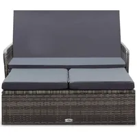 vidaXL Garten-Lounge-Set grau 46080