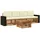vidaXL Gartenlounge-Set 5-tlg. Natur/Creme Akazie