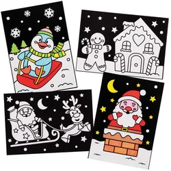 Suncatcher-Bilder zum Ausmalen "Weihnachten"  (pro Set 10) Bastelaktivitäten zu Weihnachten