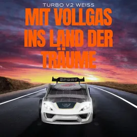 TRAUMMÖBEL Kinderbett TURBO V2 90 x 200 cm weiß Rennwagen