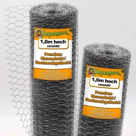 Aquagart Weidezaun 100 m x 100 cm Grau/Metall