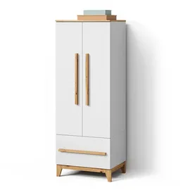 livinity® Kinderkleiderschrank Mailo 70 x 186,8 cm Eiche weiß