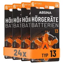 Absina Hörgerätebatterien 13 Orange