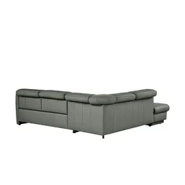 HIMOLLA Ecksofa Leder 9707 ¦ grau ¦ Maße (cm): B: 275 H: 84 T: 245