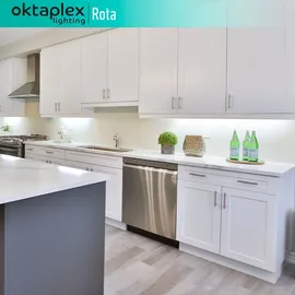 Oktaplex lighting Oktaplex Unterbauleuchte Küche LED Alu 15W 230 V neutralweiß 4000K 90cm