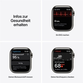 Apple Watch Series 7 GPS + Cellular 41 mm Edelstahlgehäuse graphit, Milanaise Armband graphit