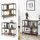 Vicco Raumteilerregal 80 x 79 x 30 cm Braun/Schwarz