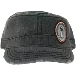 ""FALL OUT BOY"" Unisex Cap Baumwoll-Cap im millitärischen Schnitt mit leicht gebogenen Schnitt Grau/Rosa - One-Size