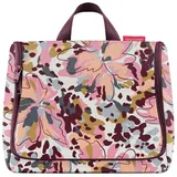 Reisenthel Kosmetiktasche 4 Liter TOILETBAG XL FLORA ROSE, Rosa - Weiß - 28 x 23 cm - Polyester - wasserabweisend