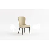 JVmoebel Esszimmerstuhl Ess Zimmer 1x Stuhl Echt Stühle Sitz Polster Designer Leder Sessel, Made in Europa beige