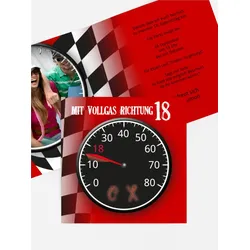 Einladungen Geburtstag selbst gestalten mit Spruch und Fotos im Onlinedesigner bei Meine-Kartenmanufaktur.de