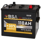 BSA LKW Batterie 110Ah 800A/EN 12V Nato Block Unimog Mercedes MAN 100Ah 125Ah