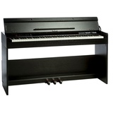 keymaXX Digital Piano 88 Tasten, Hammermechanik, anschlagdynamisch, gewichtet, Anfänger E-Piano schwarz mit Pedalen, Klavierständer, Notenhalter und 128 Stimmen,