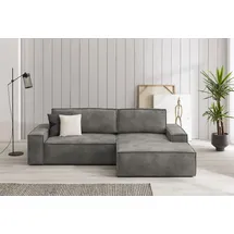 OTTO home Ecksofa Cord 2-Sitzer Grau