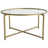 Asir Couchtisch Gold Sun 40x83 cm gold - Gold/Klar