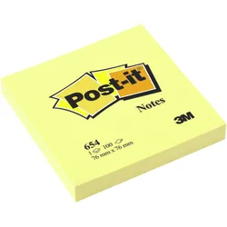 3M Post-it 654 - Notizen - 76 x 76 mm - 100 Blatt